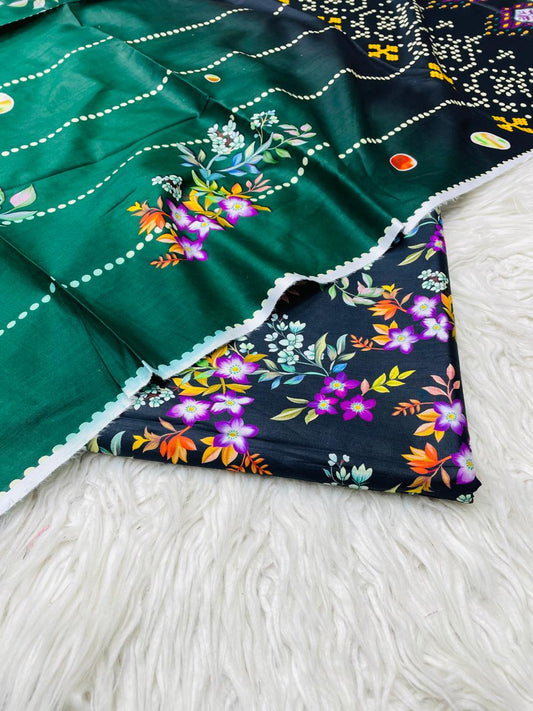 3 PC Lawn Digital Printed Unstitched Suit D#29991