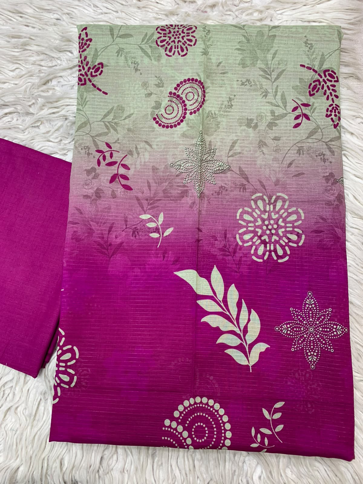 2Pc Dhaga Kari Print Lawn Suit Vol-525