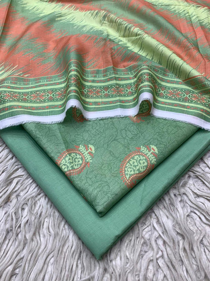 90x88 3Pc Bareeze Lawn Printed Suit Vol-0211