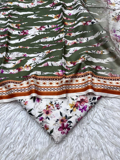 3Pc Crystal Linen Allover Suit Vol-0121