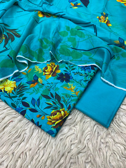 3Pc Lawn Digital Printed Unstitched Suit 15