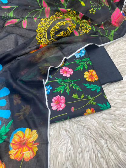3Pc Lawn Digital Printed Unstitched Suit 15