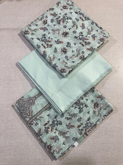 3Pc Lawn Bana Dora Unstitched Suit 37408
