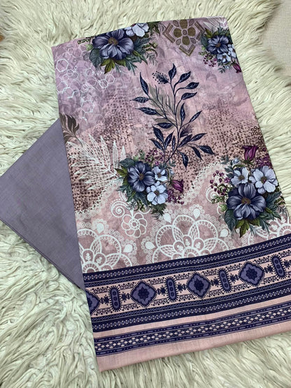 2Pc Printed Lawn Unstitched Suit 550