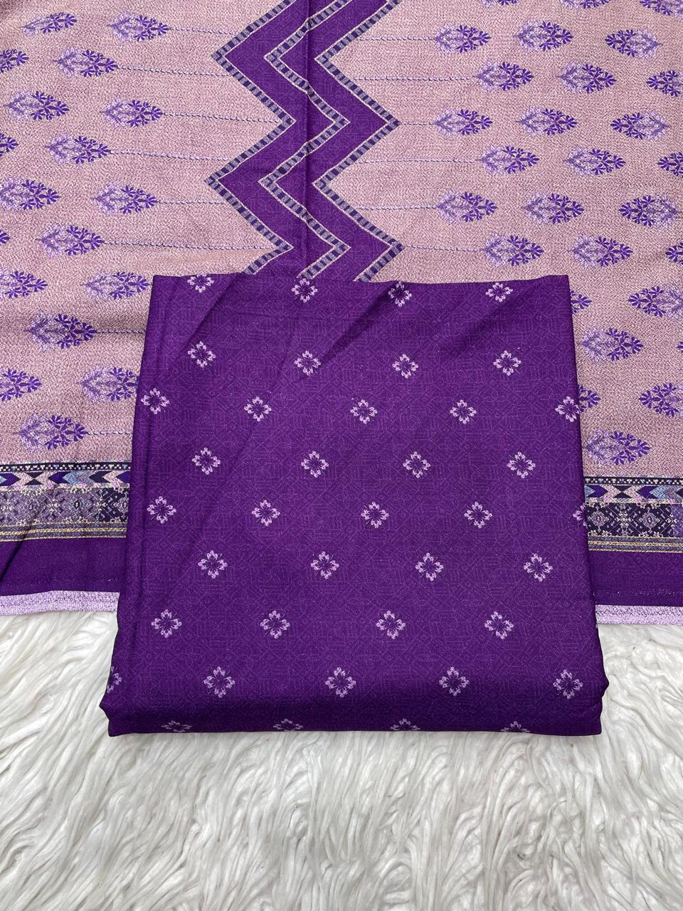 2 PC Dhanak Printed Kameez & Dupatta Unstitched Suit D#34760