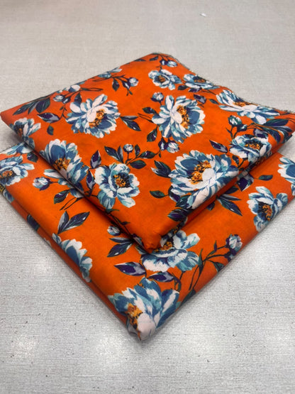 2Pc Staple Same Printed Unstitched Suit 296