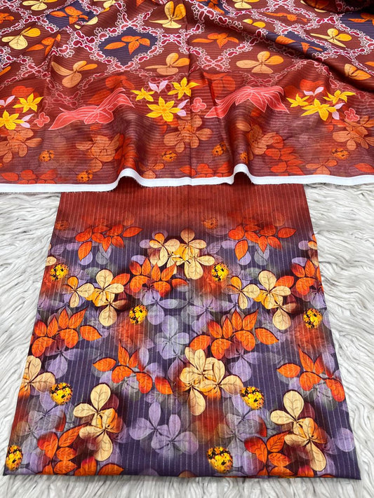 2Pc Sapphire Lawn Bana Dora Kameez & Printed Lawn Duppata Vol-3204