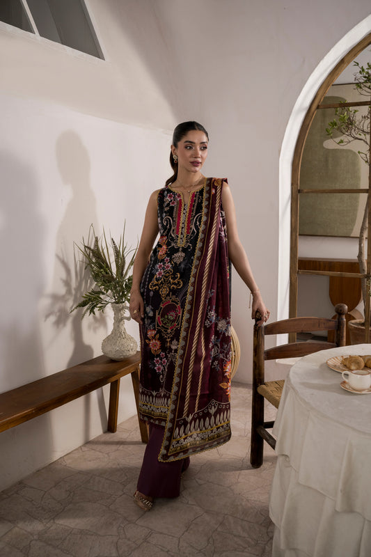 Firdous 2Pc Printed Lawn Unstitched Suit 1054