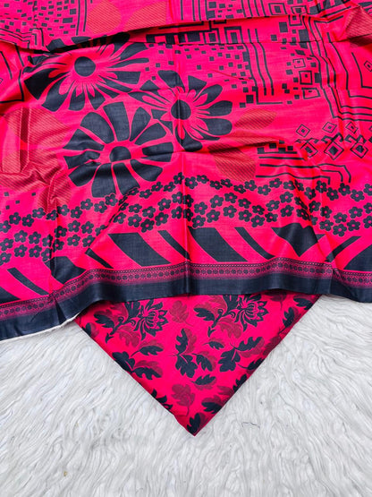 3Pc Crystal Linen Allover Suit Vol-0121