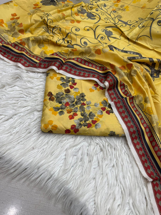 3Pc Linen Allover Suit VOL - 0066