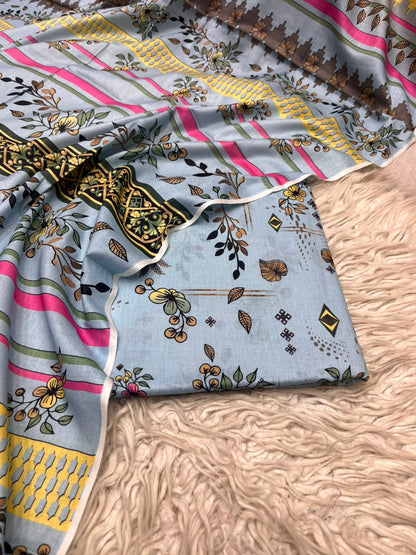 3Pc Same Digital Printed Lawn Suit 15