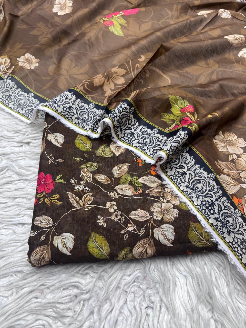 3Pc Sapphire Bana Dora Lawn Suit Vol-0125