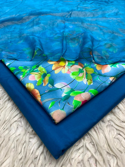 90x88 3Pc Premium Lawn Suit Vol-0020