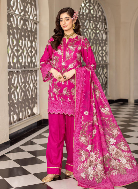 Noura - Printed - Lawn - 3pc - D109