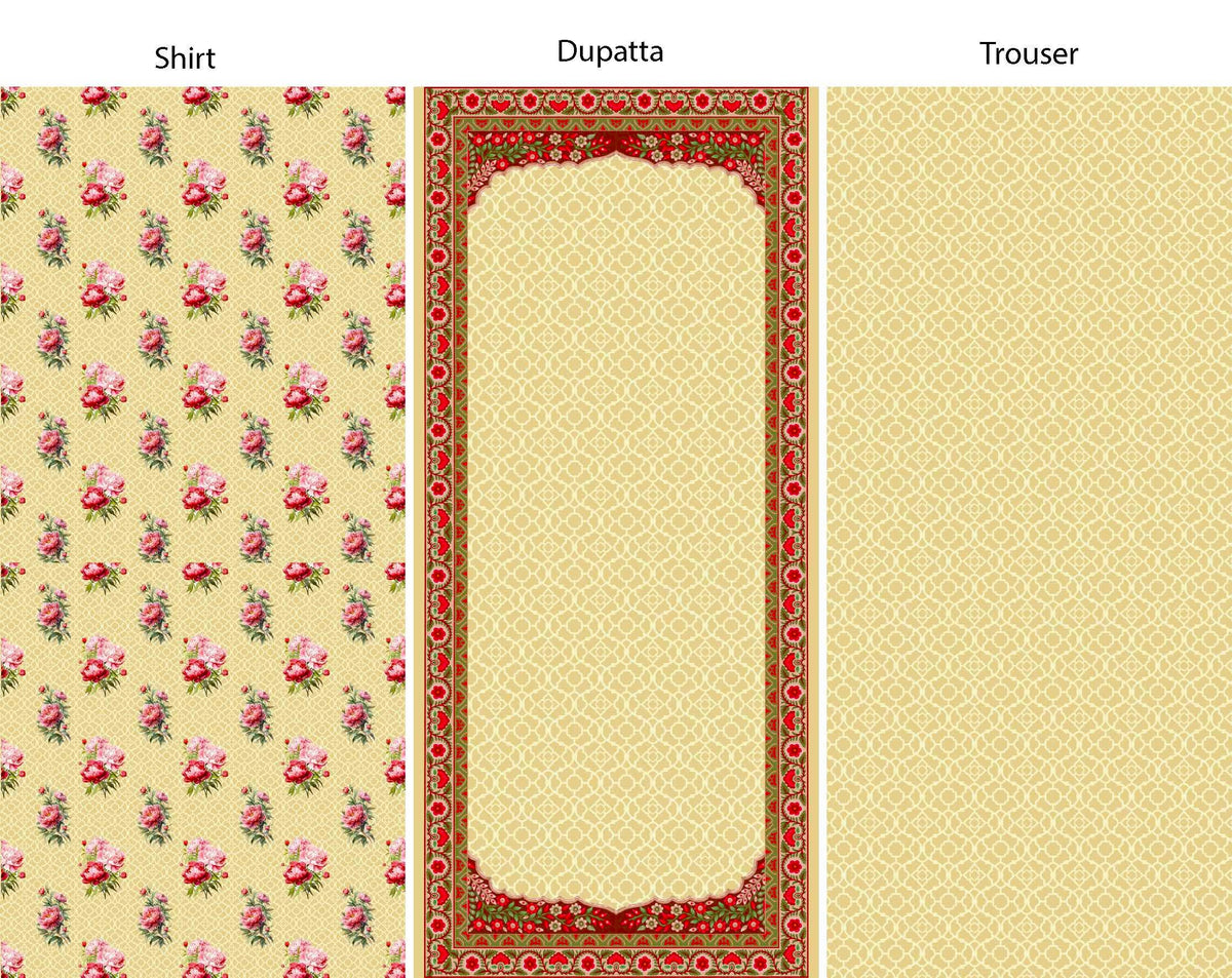3Pc Stylo Lawn Allover Printed Vol-0011