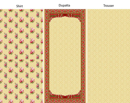 3Pc Stylo Lawn Allover Printed Vol-0011
