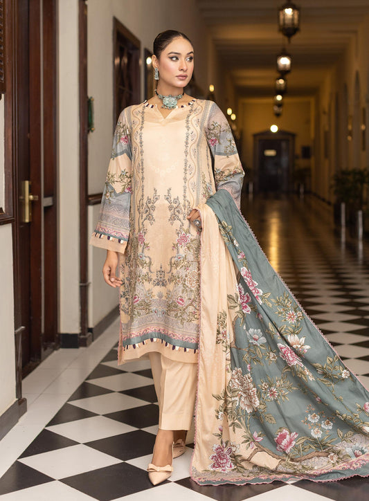 Noura - Printed - Lawn - 3pc - D104