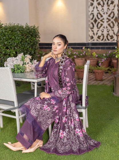 Noura - Printed - Lawn - 3pc - D107