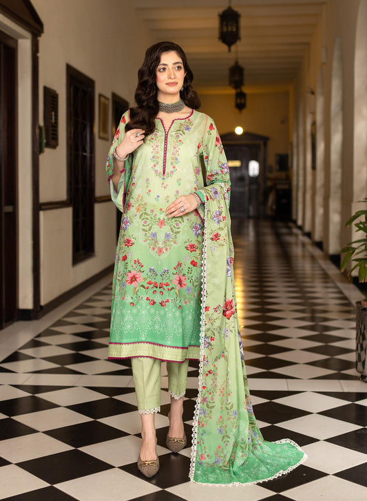 Noura - Printed - Lawn - 3pc - D106