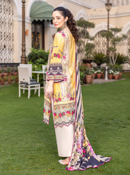 Noura - Printed - Lawn - 3pc - D110
