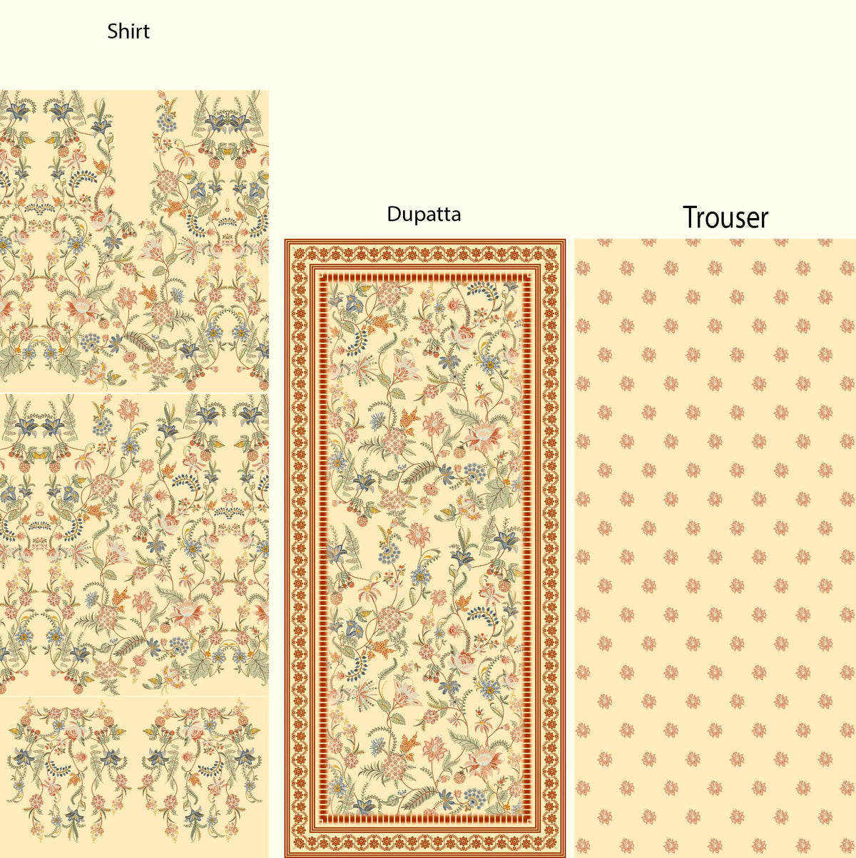 3Pc Stylo Lawn Printed Vol-0011