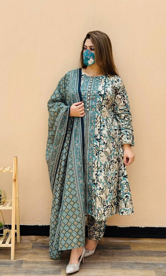 3Pc Supima Lawn Suit  - #41048